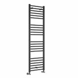 Aquarius Bathrooms Ladder Rail 1600 x 500mm Aquarius Graph High Heat Output Straight Ladder Rail in Anthracite
