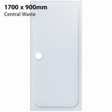 Aquarius Bathrooms Rectangle Shower Tray 1700 x 900mm Aquarius Pluvia 45mm Stone Resin Rectangular Shower Tray