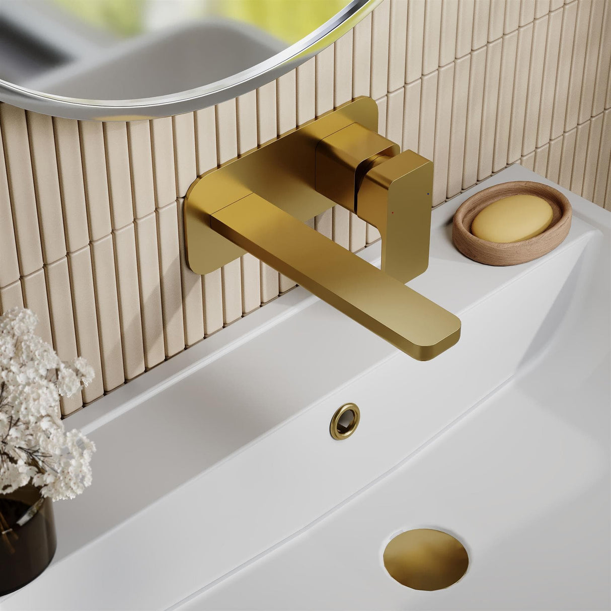 Aquarius Bathrooms Wall Mounted Basin Tap Aquarius Tetra Wall Mounted 2 Tap Hole Basin Mixer Tap