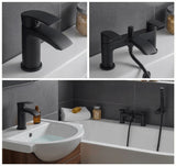 Aquarius Bathrooms Bath Shower Mixer Aquarius Arc Complete Brassware Pack with Basin Tap, Bath and Shower Mixer