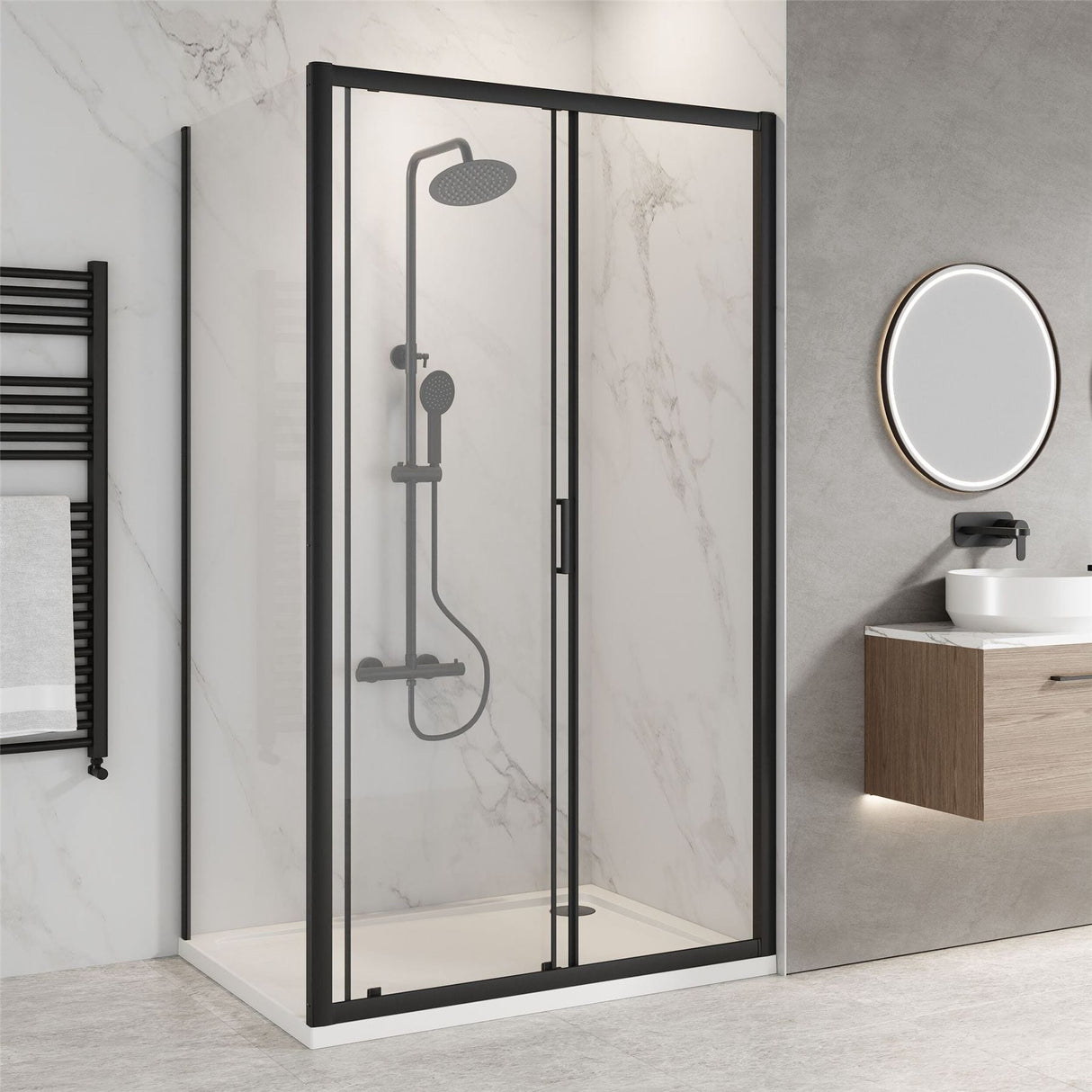 Aquarius Urbano 6mm Sliding Shower Door 1850mm