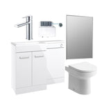 Aquarius Bathrooms Vanity Unit Suite White / Right Hand Aquarius Urbano Premium 1000mm Vanity Unit  Suite (with Back to Wall Toilet)
