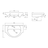 Aquarius Bathrooms Bathroom Suite Aquarius View 650mm Vanity Unit with Basin and Close Coupled Toilet Set in White