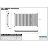 Aquarius Bathrooms Bathroom Heating Aquarius Type 21 Compact Panel Radiator In Gloss White