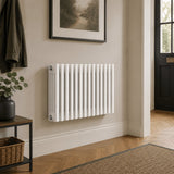 Aquarius Bathrooms Column Radiator 400mm x 605mm Aquarius Foundry Horizontal 4 Column Radiator in White