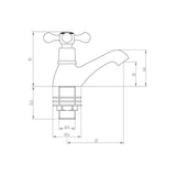 Aquarius Bathrooms Pillar Taps Aquarius Timeless Crosshead Bath Pillar Taps in Chrome