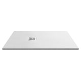 Aquarius Bathrooms Rectangle Shower Tray Aquarius Urbano Slimline 33mm Slate Effect Rectangular Stone Resin Shower Tray in White Slate
