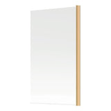 Aquarius LevAqua Straight 6mm Hinged Bath Screen 1400 x 800mm in Brushed Brass