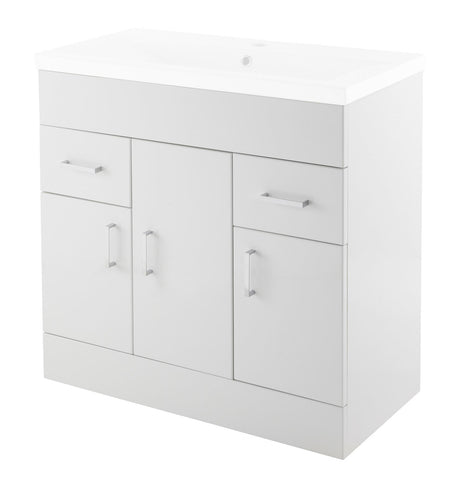 Aquarius Floor Standing Vanity Unit Aquarius Adelaide Floor Standing Vanity Unit with 1 Tap Hole Ceramic Basin