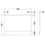 Aquarius Bathrooms Bath Panel Aquarius Urbano Standard Bath End Panel in White