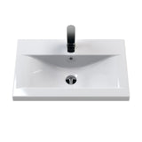 Aquarius Wall Mounted Vanity Unit Aquarius Brisbane 600mm Wall Hung 2 Door Vanity Unit with 1 Tap Hole Mid Edge Basin