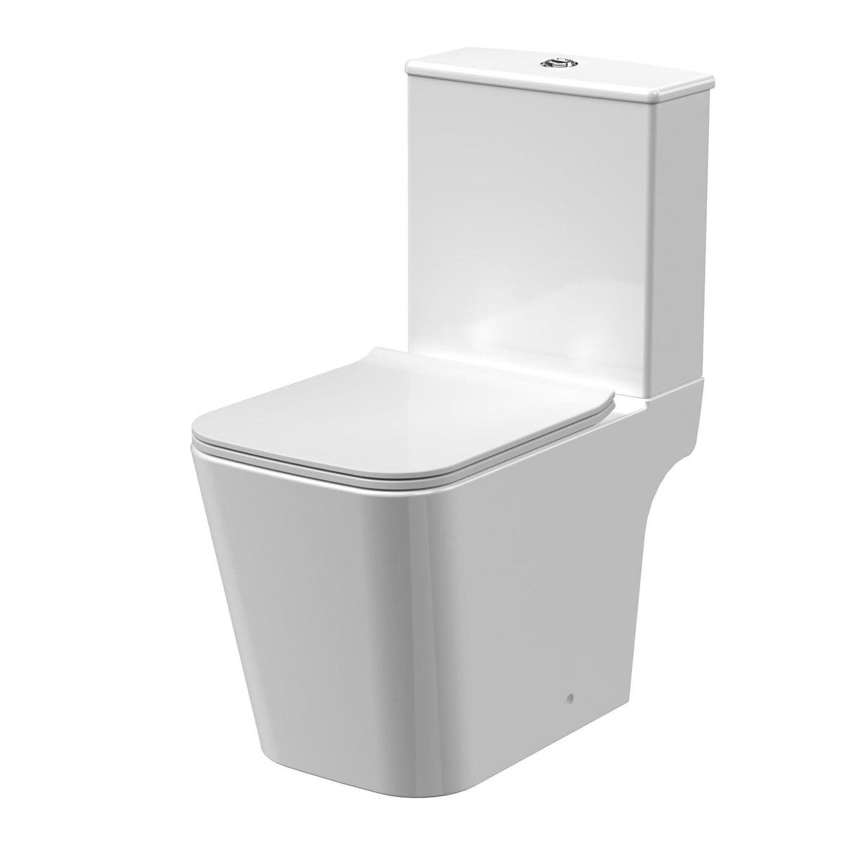 Aquarius Bathrooms Close Coupled Toilet Aquarius Aspect Rimless Close Coupled Square Toilet with Soft Close Seat