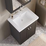 Aquarius Bathrooms Floor Standing Vanity Unit Aquarius Leighton 500mm Floor Standing Two Door Vanity Unit with Basin