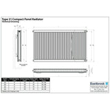 Aquarius Bathrooms Bathroom Heating Aquarius Type 21 Compact Panel Radiator In Gloss White