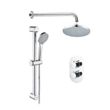 Aquarius Bathrooms Concealed Shower Set Chrome Aquarius Modern Round Shower Bundle With Riser