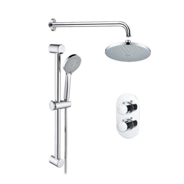 Aquarius Bathrooms Concealed Shower Set Chrome Aquarius Modern Round Shower Bundle With Riser