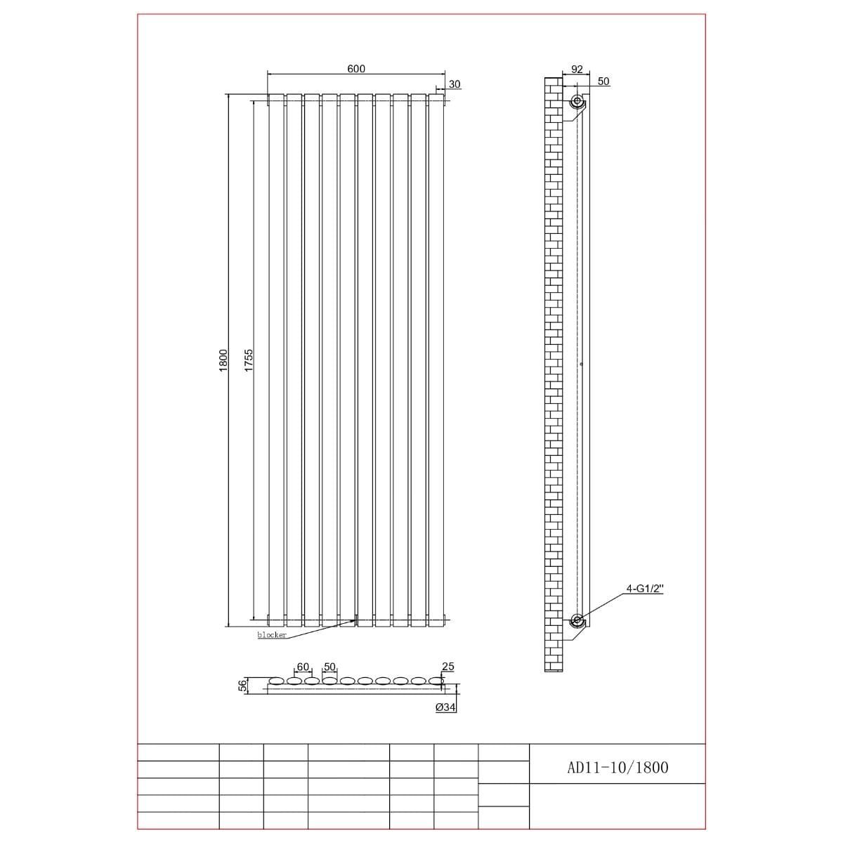Aquarius Bathrooms Column Radiator Aquarius Athens Single Vertical Column Radiator in Anthracite