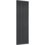 Aquarius Bathrooms Column Radiator 1800 x540mm / Anthracite Aquarius Athens Double Vertical Column Radiator