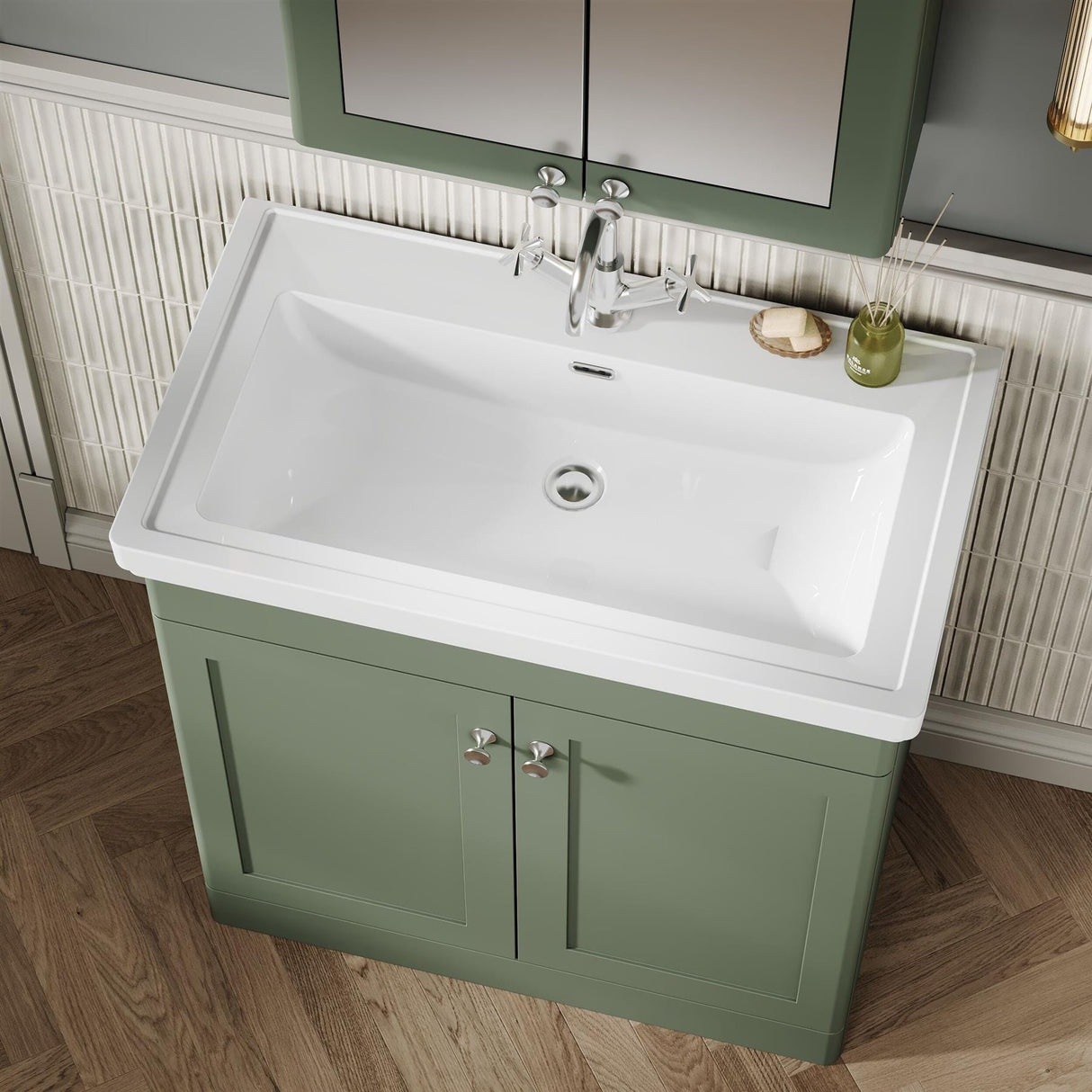 Aquarius Bathrooms Floor Standing Vanity Unit Aquarius Leighton 800mm Floor Standing Two Door Vanity Unit with Basin