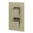 Aquarius Bathrooms Concealed Shower Valve Brushed Brass Aquarius Modern Square Thermostatic Two-Way Concealed Shower Valve