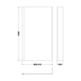 Aquarius Bathrooms Bath Screen Aquarius LevAqua L-Shaped 6mm Hinged Bath Screen with Fixed Return