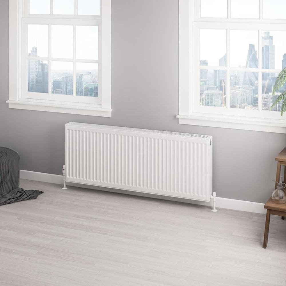 Aquarius Bathrooms Bathroom Heating 500 x 1300 Aquarius Type 22 Compact Panel Radiator in Gloss White