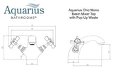 Aquarius Chic Basin Mixer Tap with Pop-Up Waste