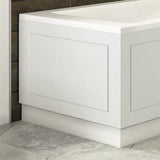 Aquarius Bathrooms Bath Panel Aquarius Halite Waterproof Traditional Shaker End Bath Panel in White Gloss