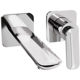 Aquarius Bathrooms Wall Mounted Basin Tap Aquarius  Huck Wall Mounted 2 Hole Basin Mixer Tap