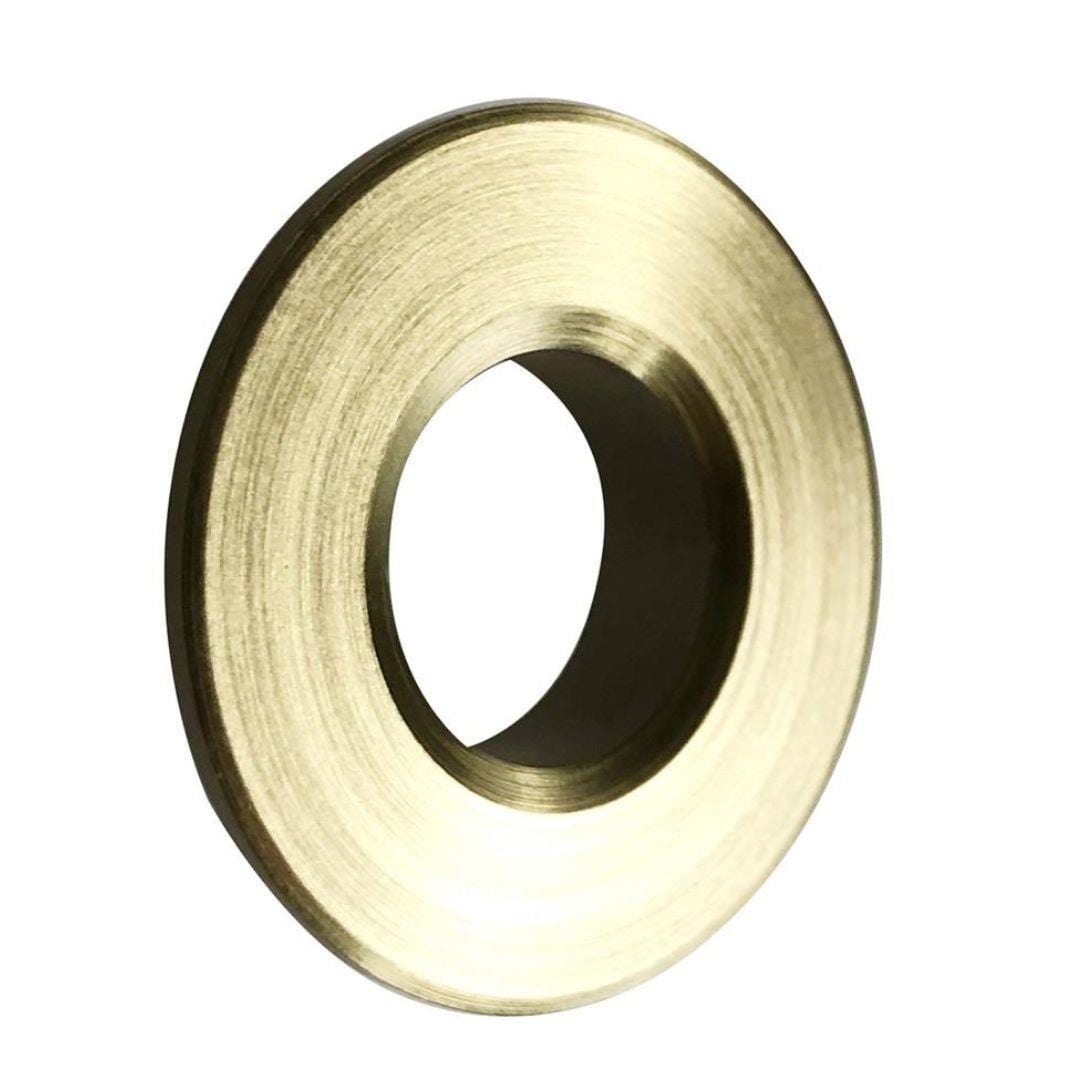Aquarius Bathrooms Overflow Cover Brushed Brass Aquarius FT Basin Overflow Cover