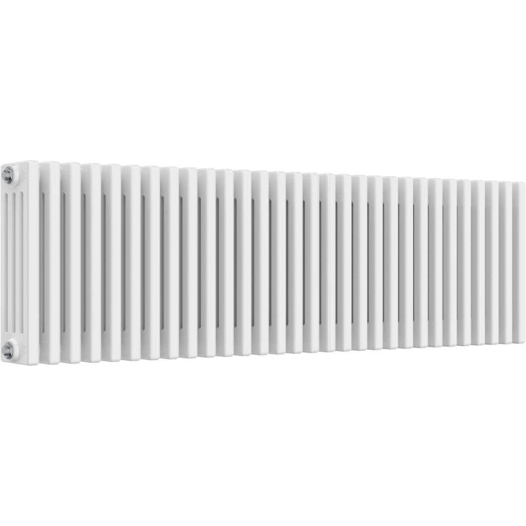 Aquarius Bathrooms Column Radiator 400mm x 1370mm Aquarius Foundry Horizontal 4 Column Radiator in White