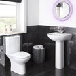 Aquarius Bathrooms Pedestal Basin Aquarius Cove/Essence 550mm 1 Tap Hole Basin with Full Pedestal