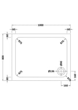 Aquarius Bathrooms Quadrant Shower Tray 1000x800mm Aquarius Urbano 45mm Rectangular Stone Resin Anti Slip Shower Tray