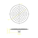 Aquarius Bathrooms Fixed Shower Head Aquarius Modern Round Over Head Shower Head