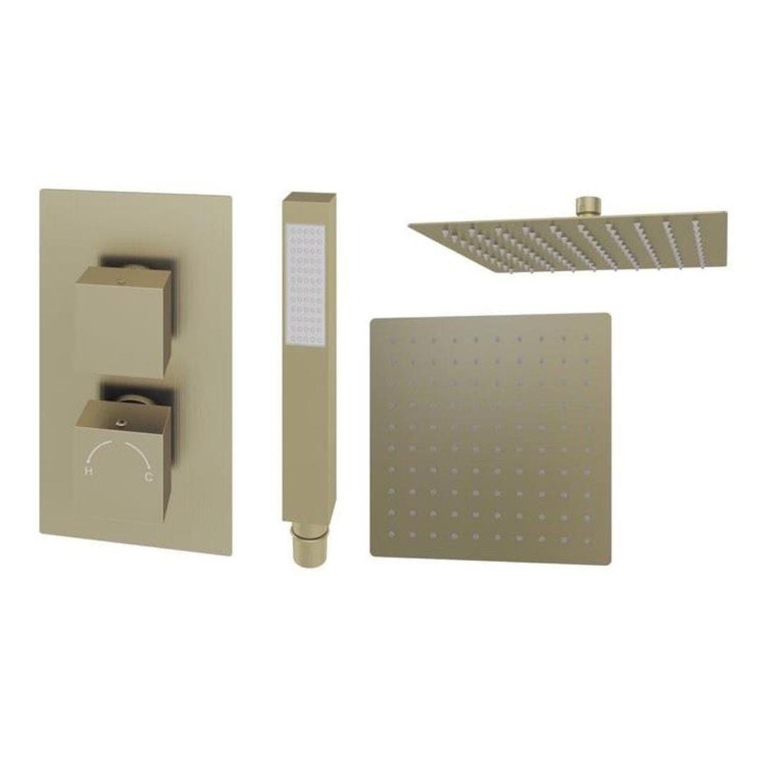 Aquarius Bathrooms Concealed Shower Set Aquarius Modern Square Concealed Shower Valve Set with Shower Head and Handset