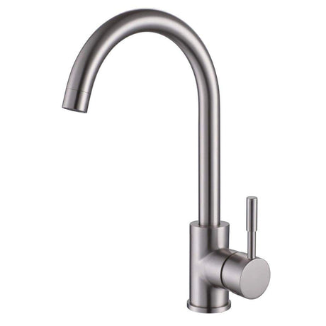 Aquarius Bathrooms Kitchen Tap Aquarius TrueCook Series 92 Brushed Stainless Steel Single Lever Kitchen Mixer Tap AQTK092SS