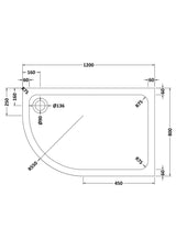 Aquarius Bathrooms Quadrant Shower Tray Aquarius Urbano Offset Quadrant 45mm Stone Resin Shower Tray in Slate Grey