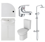 Aquarius Bathrooms Complete Bathroom Suite Aquarius Urbano Complete Vanity Shower Suite (with 900mm Quadrant Enclosure)