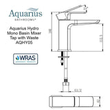 Aquarius Hydro Complete Bath Brassware Pack with Basin Mixer, Bath and Shower Mixer