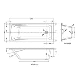 Aquarius Bathrooms Single Ended Bath Aquarius Llyn Single Ended Bath With Legs Set