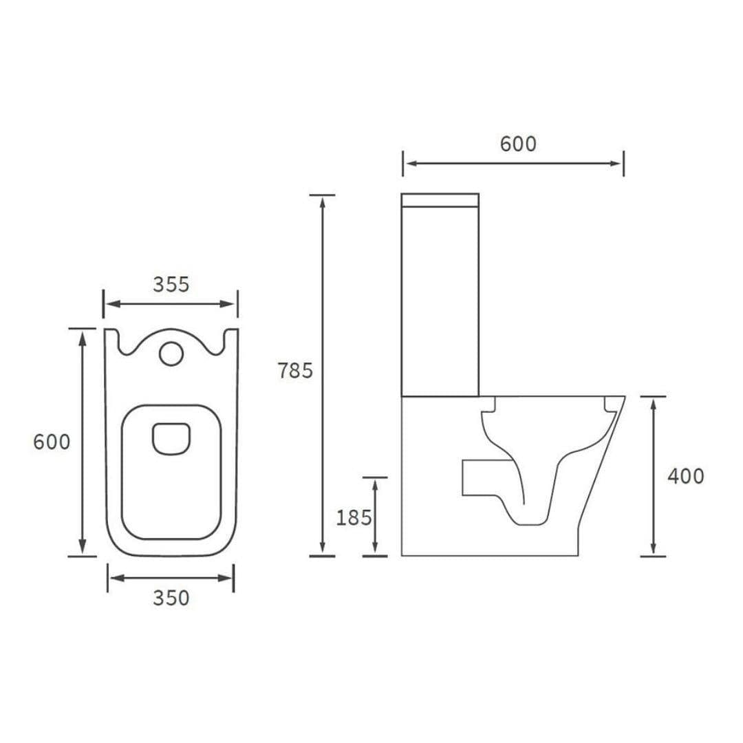 Aquarius Bathrooms Close Coupled Toilet Aquarius Sequoia Fully Shrouded Short Projection Close Coupled Toilet with Slimline Soft Close Seat