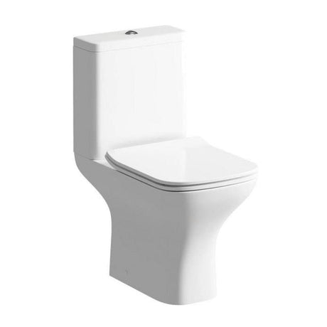 Aquarius Bathrooms Close Coupled Toilet Aquarius Sequoia Rimless Short Projection Close Coupled Toilet with Slimline Soft Close Seat