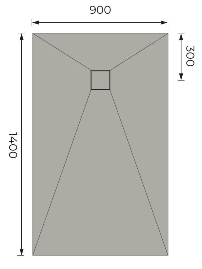 Aquarius Bathrooms Wetroom Tray Aquarius LevAqua Wetroom Tray with End Drain Complete Kit