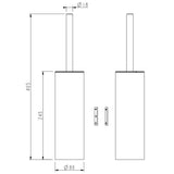 Aquarius Bathrooms Toilet Brush Aquarius Mio Wall Mounted Toilet Brush and Holder