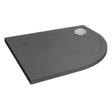 Aquarius Bathrooms Quadrant Shower Tray 900x760mm / Right Hand Aquarius Urbano Offset Quadrant 45mm Stone Resin Shower Tray in Slate Grey