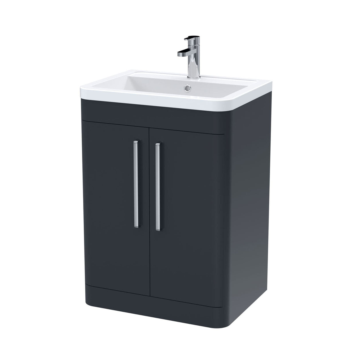 Aquarius Floor Standing Vanity Unit Aquarius Perth 600mm 2 Door Floor Standing Vanity Unit with 1 Tap Hole Basin