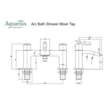 Aquarius Bathrooms Bath Shower Mixer Aquarius Arc Bath Shower Mixer Tap with Shower Kit