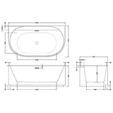 Aquarius Bathrooms Back To Wall Freestanding Bath Aquarius Cadence Freestanding Double Ended Back to Wall Bath