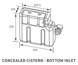 Aquarius Concealed Cistern Aquarius QualEco Concealed Bottom Inlet Cistern