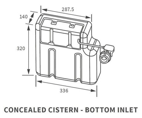 Aquarius Concealed Cistern Aquarius QualEco Concealed Bottom Inlet Cistern
